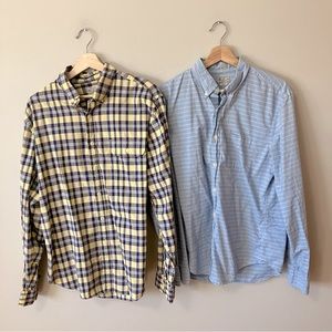 Two J. Crew Factory Button Down Shirts